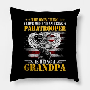 Proud Airborne Paratrooper Grandpa - Veterans Day Gift Pillow