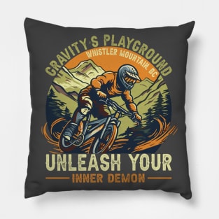 Unleash Your Inner Demon - Gravity's Playground Pillow