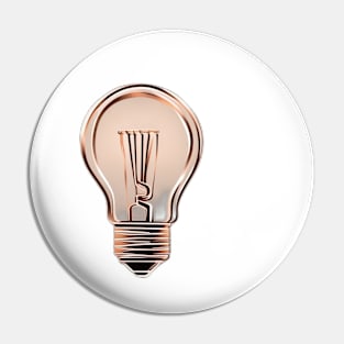 Light Bulb Rose Gold Shadow Silhouette Anime Style Collection No. 425 Pin