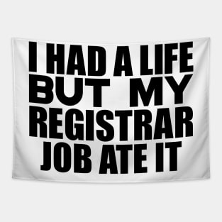 I had a life, but my registrar job ate it Tapestry