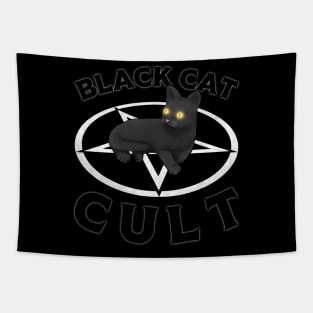 Black Cat Cult Tapestry