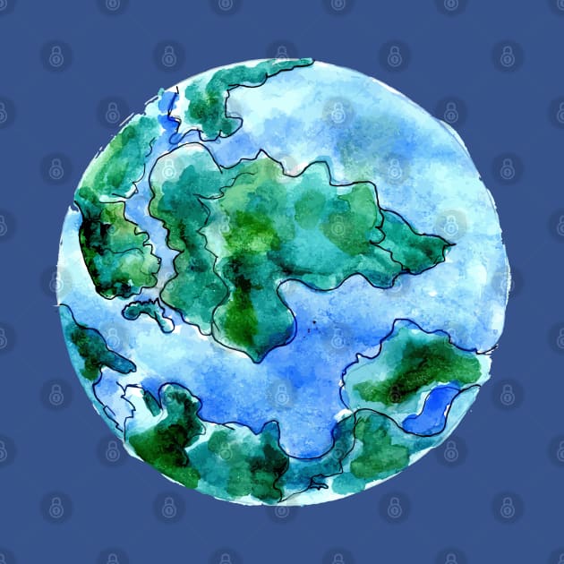 Hand Drawn Earth Planet by AnnArtshock