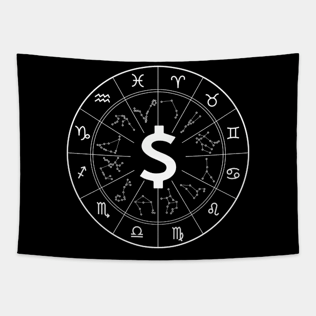 Money Astrology - Funny Cryptocurrency Millionaire Trader Tapestry by YouareweirdIlikeyou