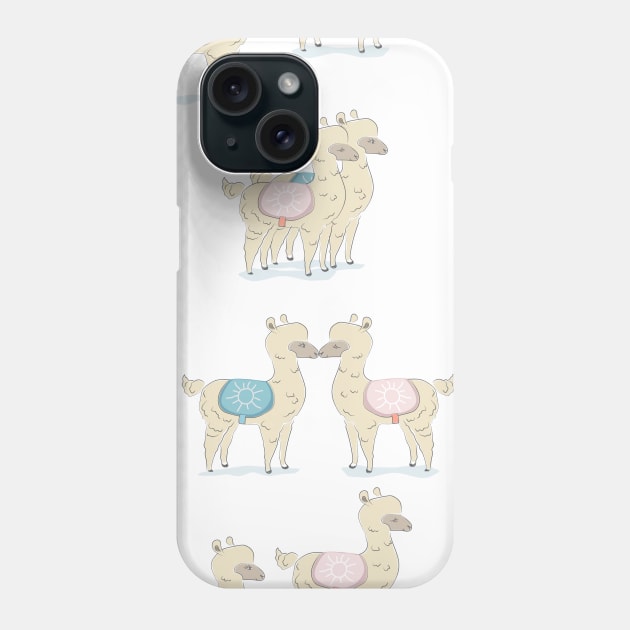 Llamas Phone Case by Kristina Stellar Scandinavian Land