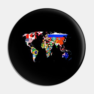 World Map Country Flag Atlas Pin