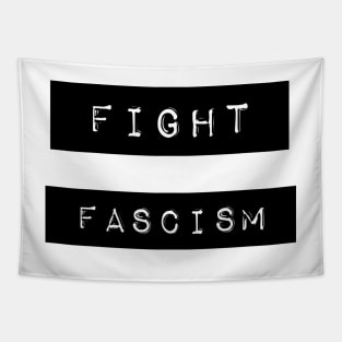 FIGHT FASCISM - Retro Label Maker Design Tapestry