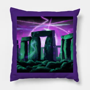 Stonehenge During a Mystical Lightning Storm Pillow