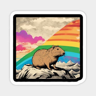 Cute Capybara in Wonderland Season Magnet