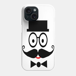 Gentleman with rectangle shaped hat Phone Case