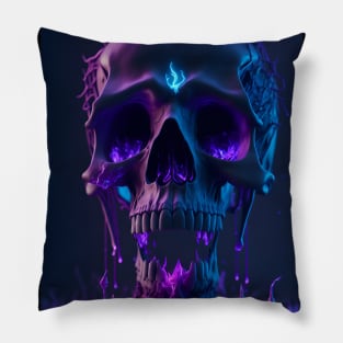 Surreal Mystic Skull Pillow