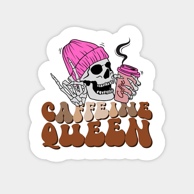 Caffeine Queen Coffee Magnet by TranquilAsana