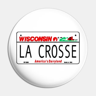 La Crosse Wisconsin License Plate Design Pin