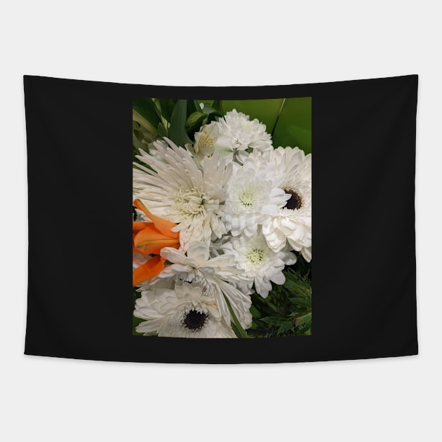 White flowers Tapestry by CsillaRosales