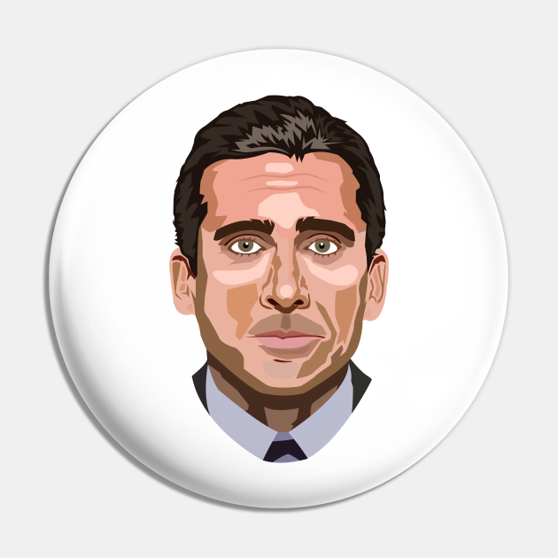 Michael Scott - Steve Carell (The Office US) - The Office - Pin | TeePublic Michael Scott - Steve Carell (The Office US) - The Office - Pin | TeePublic