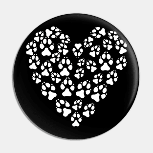 footprints heart Pin