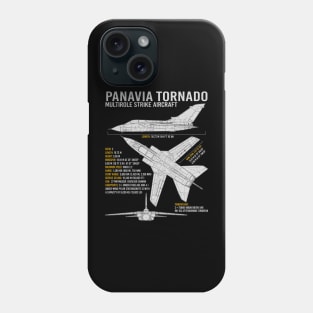 Panavia Tornado Jet Fighter Aircraft RAF Airplane Plane UK Blueprint Phone Case