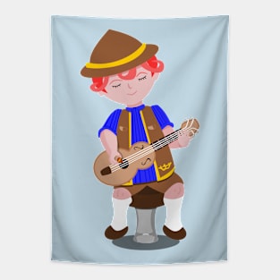 Guitar Doll Tapestry