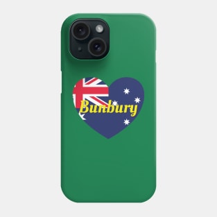 Bunbury WA Australia Australian Flag Heart Phone Case