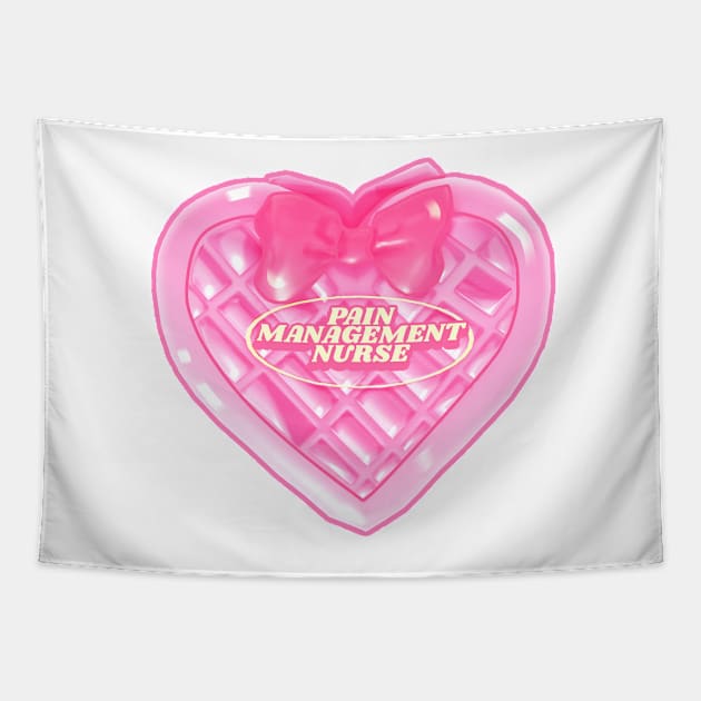 Pain Management Nurse Pocket Heart Tapestry by VelvepeachShop