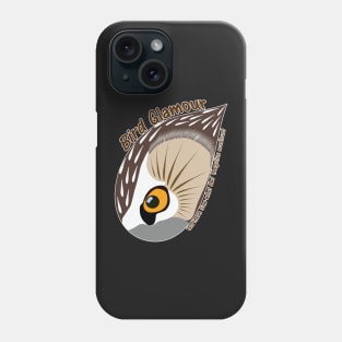 Northern Saw-whet Owl (Large Text) Phone Case