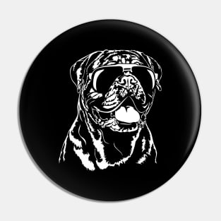 Funny Proud French Mastiff sunglasses cool dog gift Pin