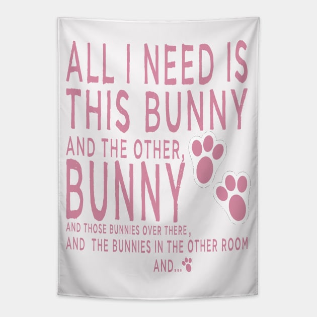 bunny lover bunny owner Tapestry by lazykitty