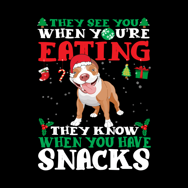 Christmas Dog Eating Snacks by CyberpunkTees