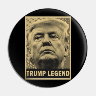 trump - legend brown cream Pin