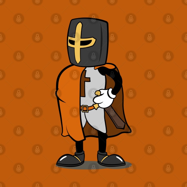 Teutonic Knight Cartoon (Player 8 colors, orange) by Koyaanisqatsian