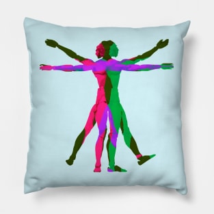 The Vitruvian Man (Festive Fella) Pillow