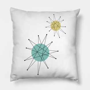 Franciscan Starburst Mid Century Atomic Age Pillow