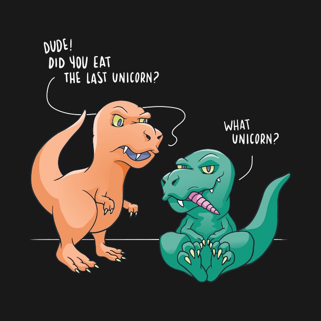 Humor Joke And Fun Clothes Dinosaur Unicorn by wbdesignz