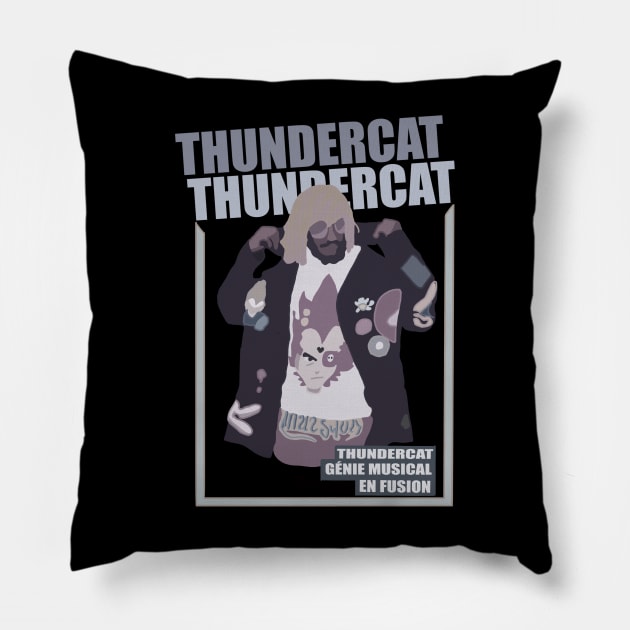 Thundercat Retro Monotone Design Pillow by The Collection