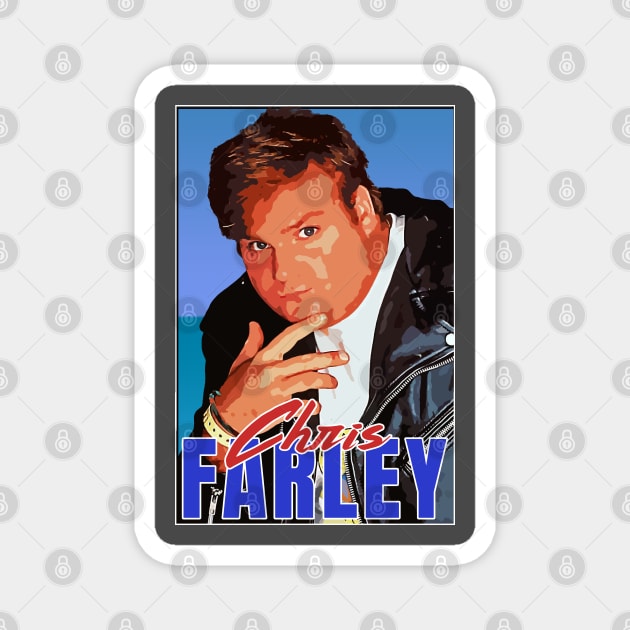 Chris Farley - 90s Retro Vintage Style Magnet by DankyDevito