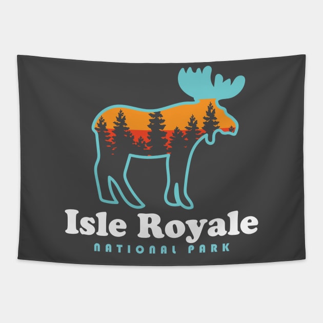 Isle Royale National Park Moose Tapestry by PodDesignShop