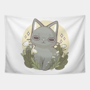 Cat and Flowers Tapestry