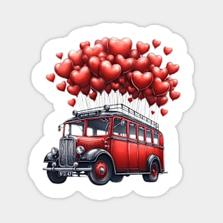 Valentine Bus Magnet