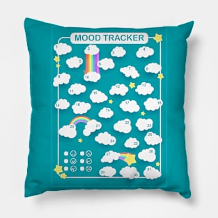 cloudy mood tracker Pillow