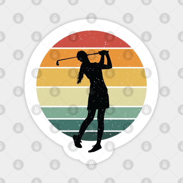 golf vintage classic retro Magnet by Tesszero