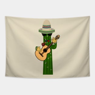 Cactus Guitar Player Tapestry