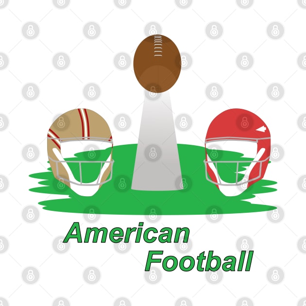 Trophy with american football helmets by GiCapgraphics