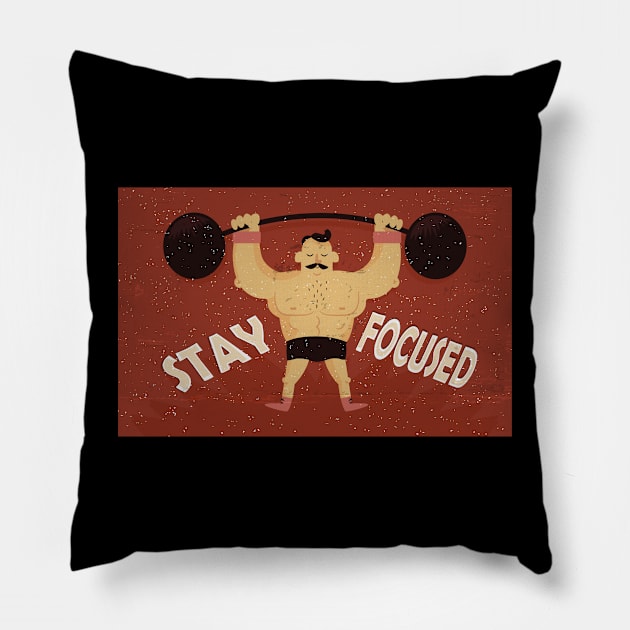 Fitnes-Sportfreunde-Stay focused Pillow by tonyn1124