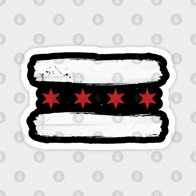 Chicago-Made Punk (White) Magnet by aparttimeturtle