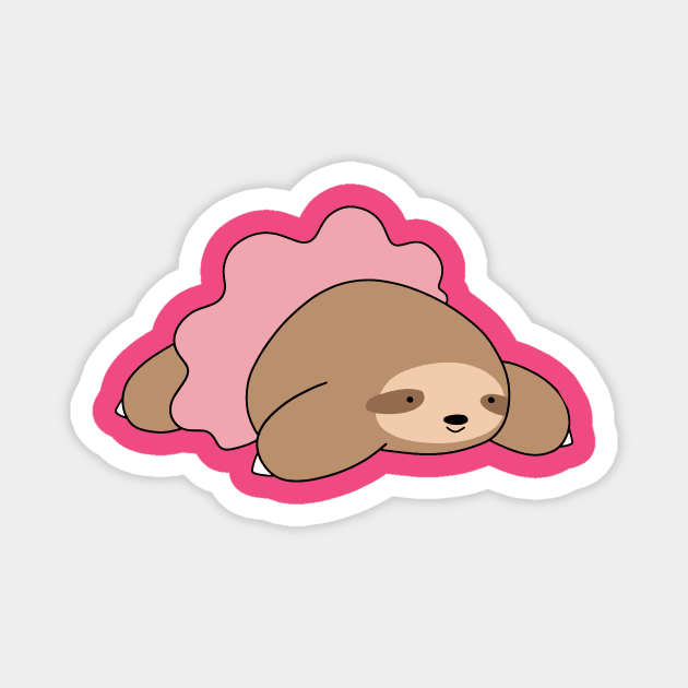 Pink Tutu Sloth Magnet by saradaboru