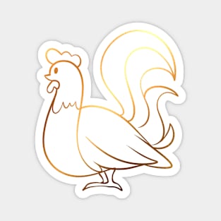 Rooster Pattern Magnet