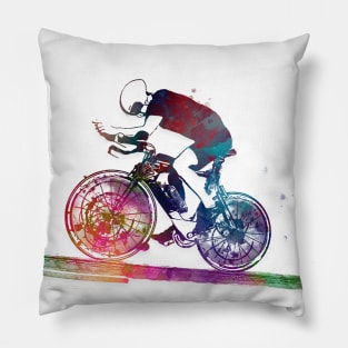 Cyclist sport art #cyclist #sport Pillow