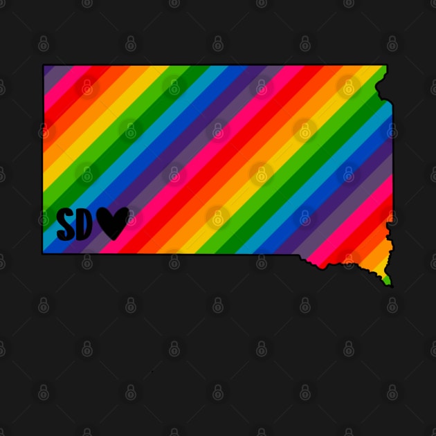USA States: South Dakota (rainbow) by LetsOverThinkIt