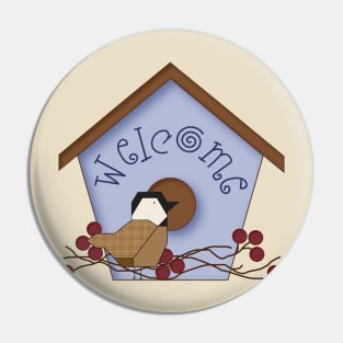 Welcome Country Bird House Pin