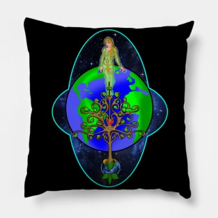 Mother Earth and The Tree of LIfe Pillow