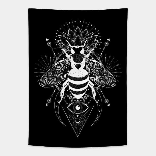 Honey Bee | Sacred Geometry Tapestry by CelestialStudio